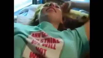 Redhead slut gets a facial