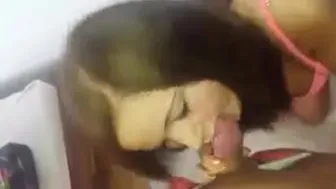 She swallows that ???? with style
